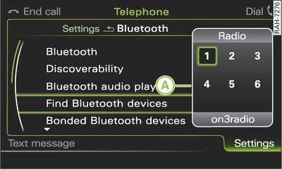 Storing a radio station